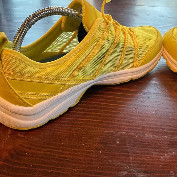 Lands' End Water Sport Sneaker Women 11B Yellow Upper Mesh Athletic Lace Up 1374 - Picture 8 of 16